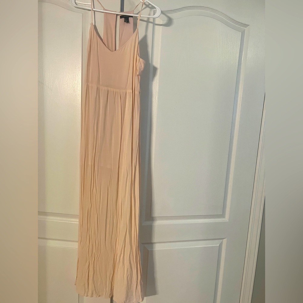 Forever 21 Light Pink Maxi Cut Out Dress